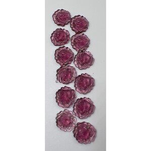 Wild Things Beads Rose Glass Amethyst Side Drilled Flat Back Pack Of 12 Jewelry